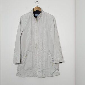 West Coast Ofg White Windbreaker Lightweigh Trench Coat Jacket Zip Front Pockets
